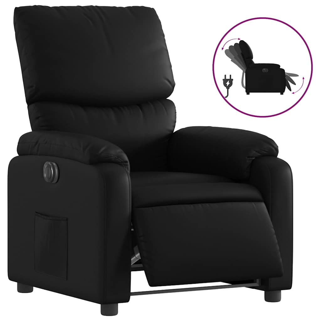 Fauteuil inclinable électrique Noir Similicuir - XIOS