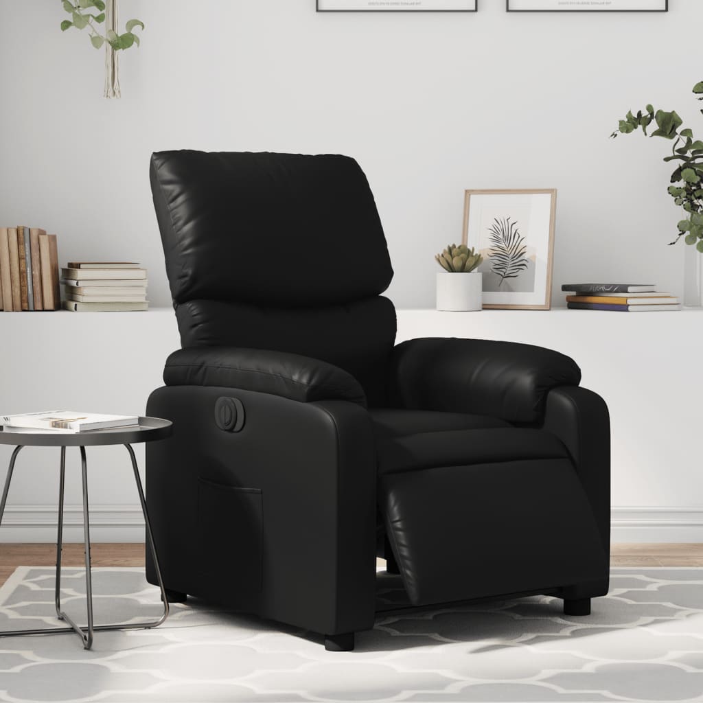 Fauteuil inclinable électrique Noir Similicuir - XIOS