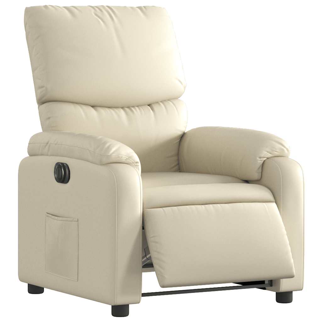 Fauteuil inclinable électrique Crème Similicuir - XIOS