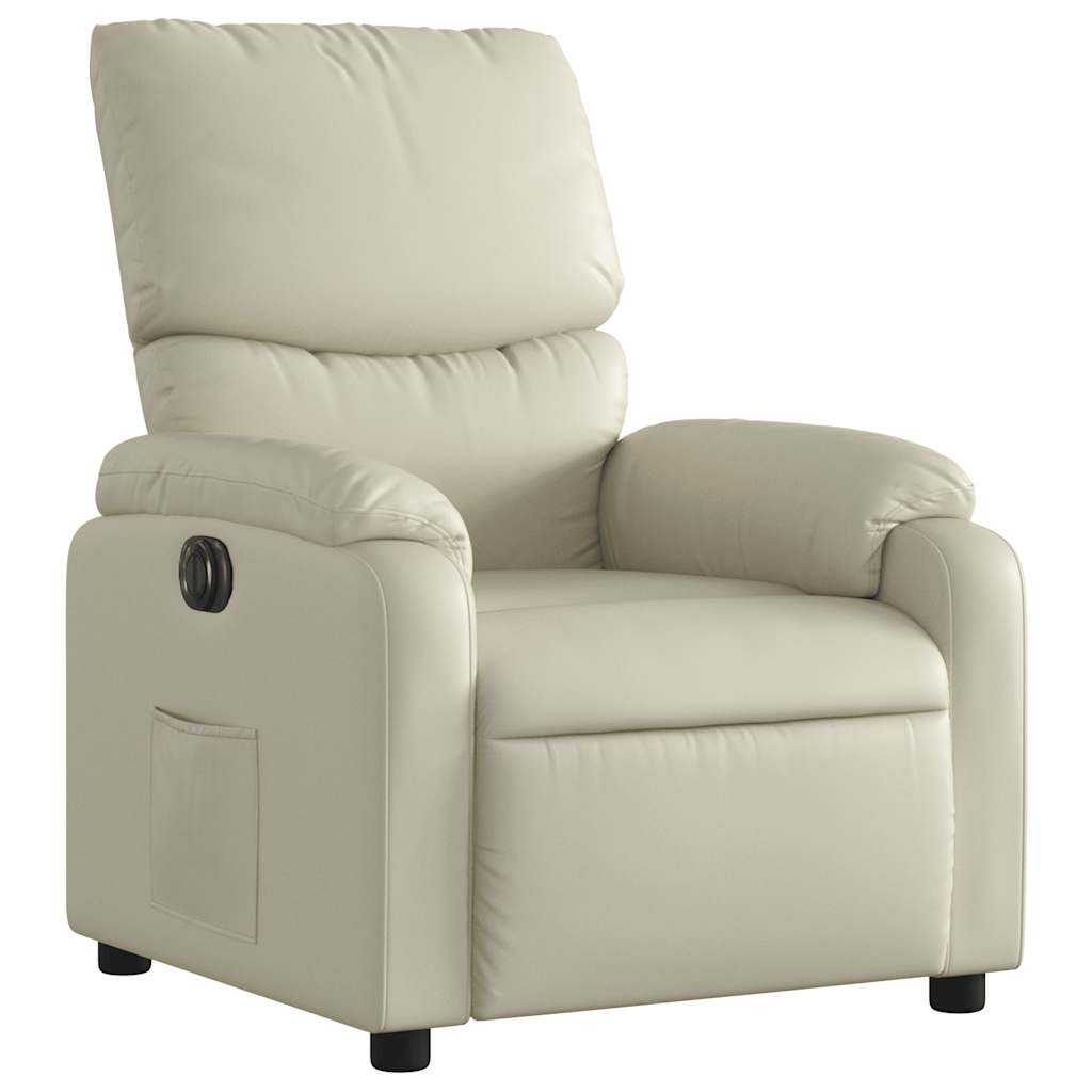 Fauteuil inclinable électrique Crème Similicuir - XIOS