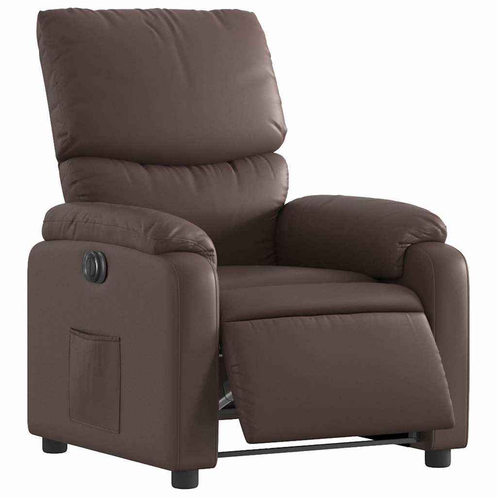 Fauteuil inclinable électrique Marron Similicuir - XIOS