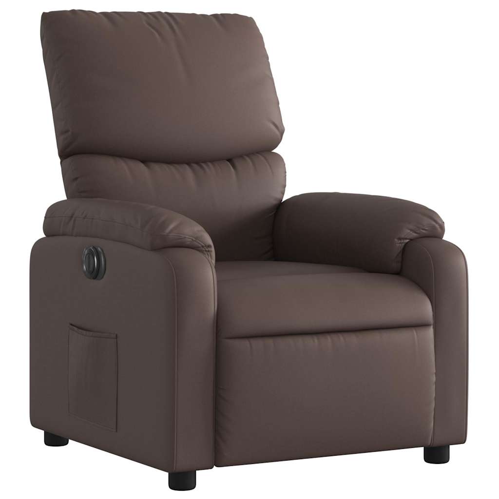 Fauteuil inclinable électrique Marron Similicuir - XIOS