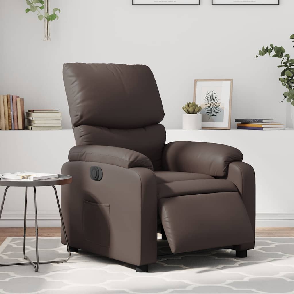 Fauteuil inclinable électrique Marron Similicuir - XIOS