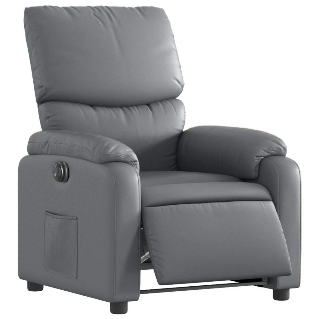 Fauteuil inclinable électrique Gris Similicuir - XIOS