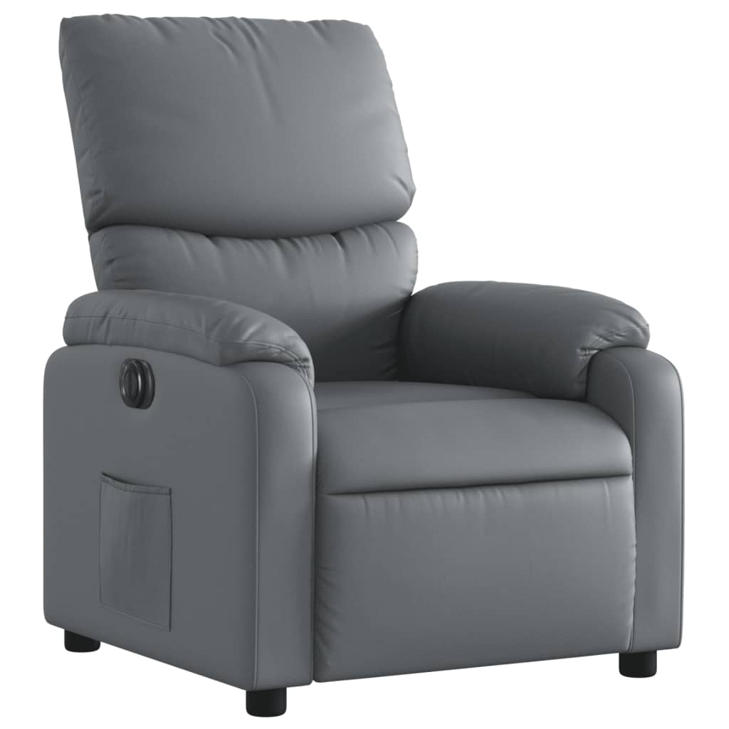 Fauteuil inclinable électrique Gris Similicuir - XIOS