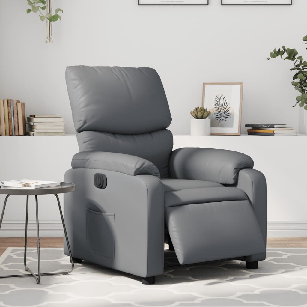 Fauteuil inclinable électrique Gris Similicuir - XIOS