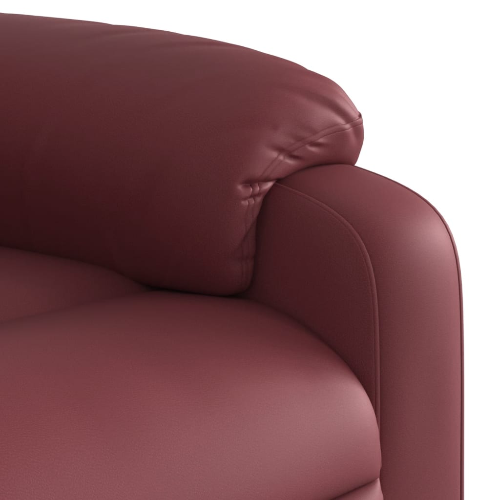 Fauteuil inclinable électrique Rouge bordeaux Similicuir - XIOS