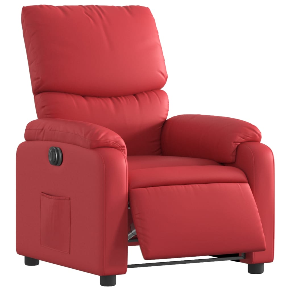 Fauteuil inclinable électrique Rouge Similicuir - XIOS