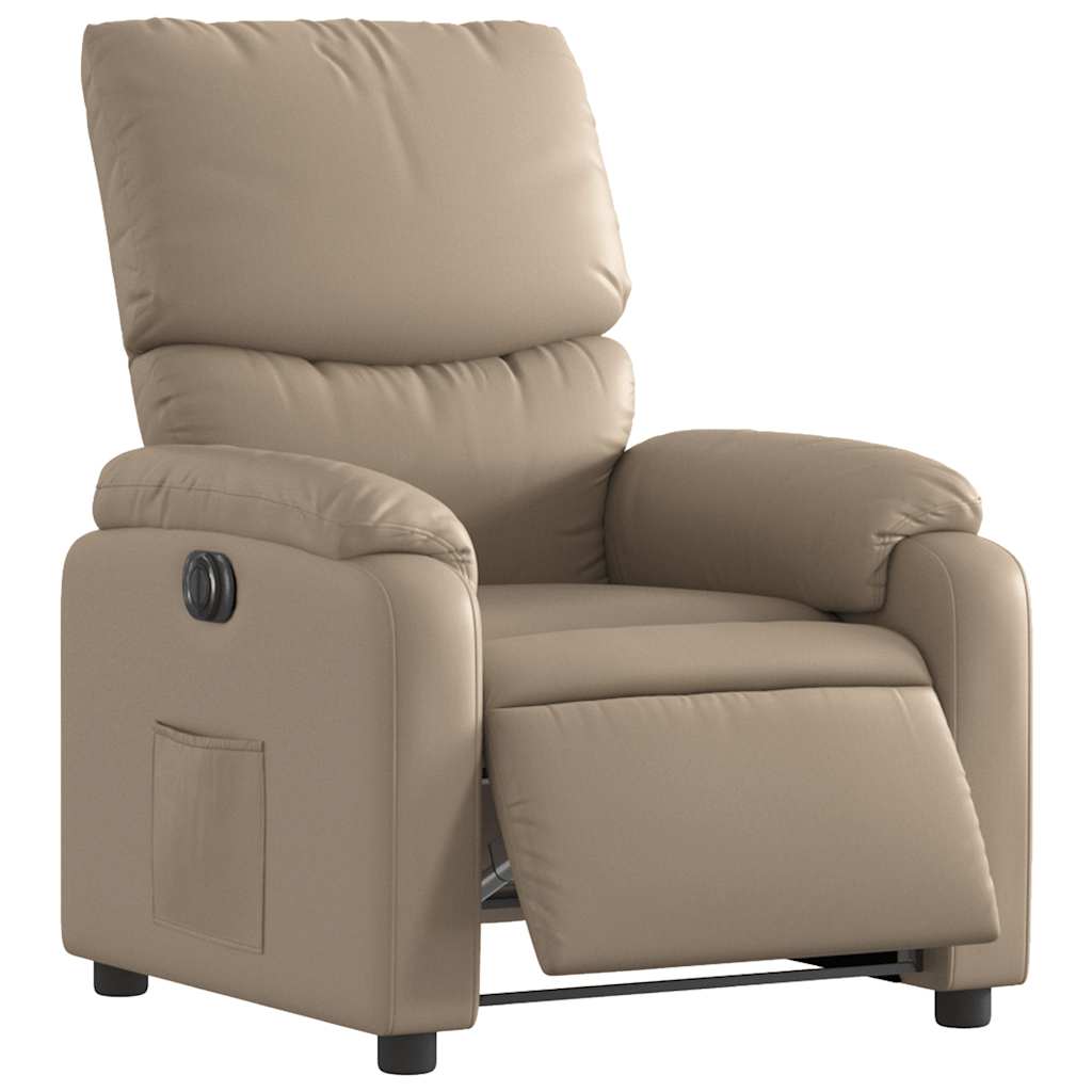 Fauteuil inclinable électrique Cappuccino Similicuir - XIOS
