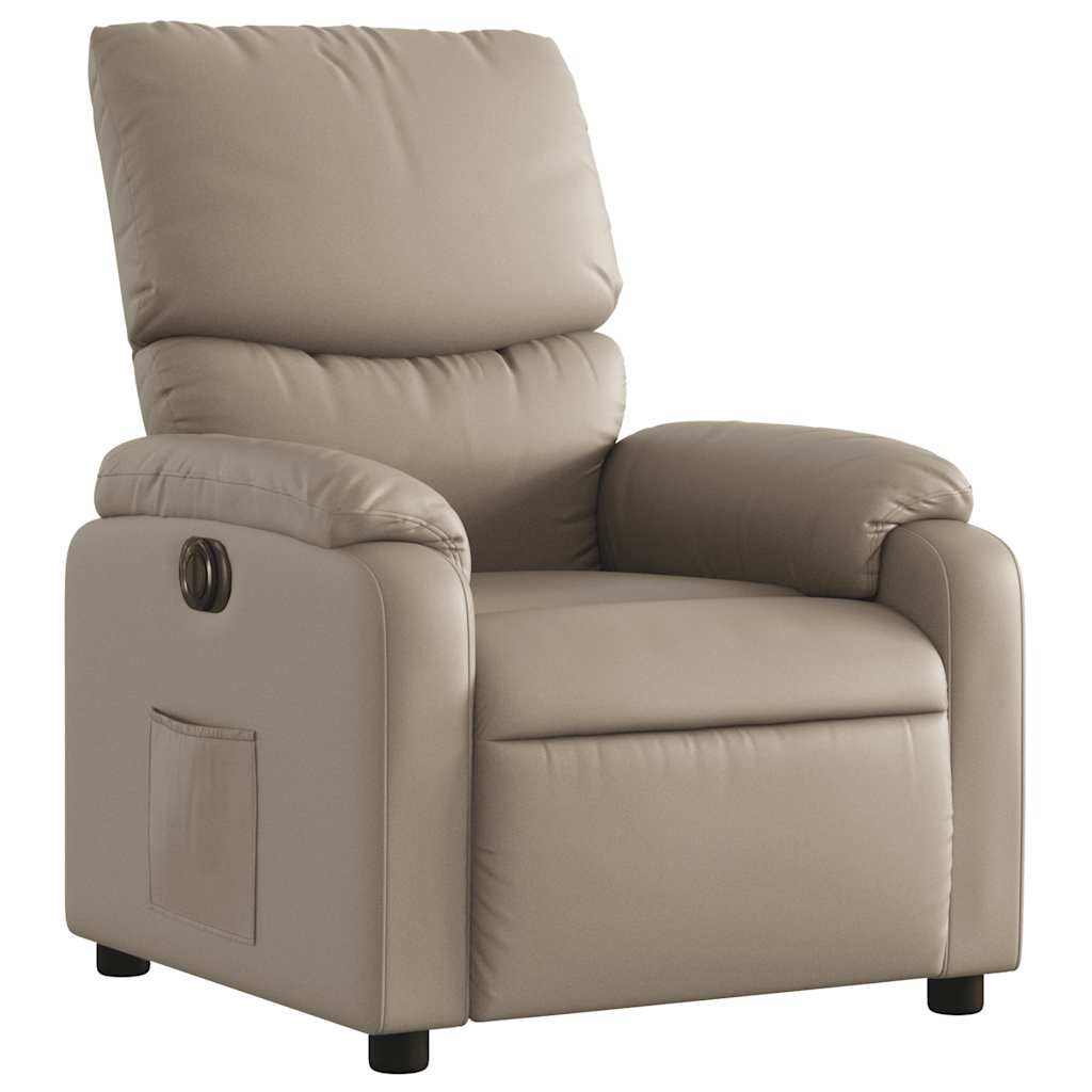 Fauteuil inclinable électrique Cappuccino Similicuir - XIOS