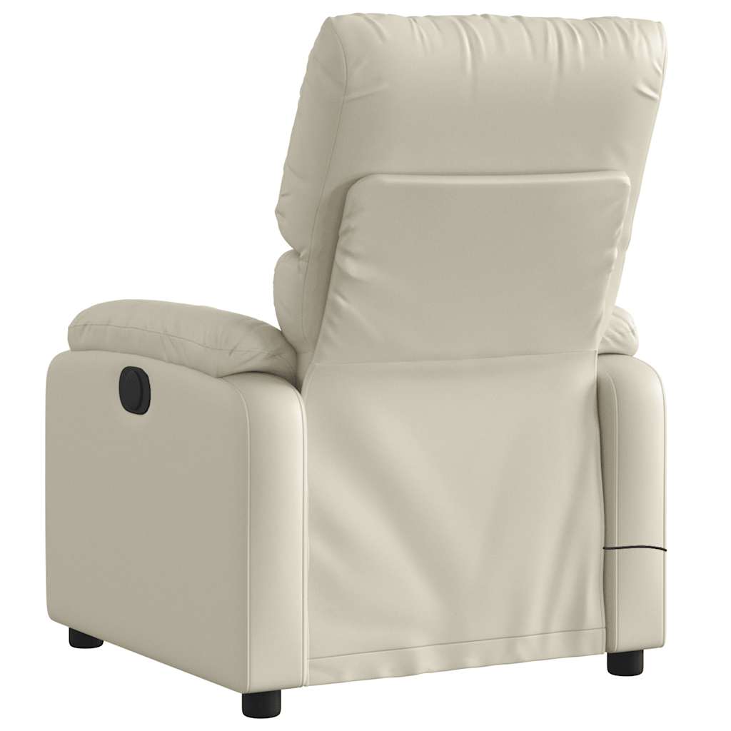 Fauteuil de massage inclinable électrique crème similicuir - XIOS