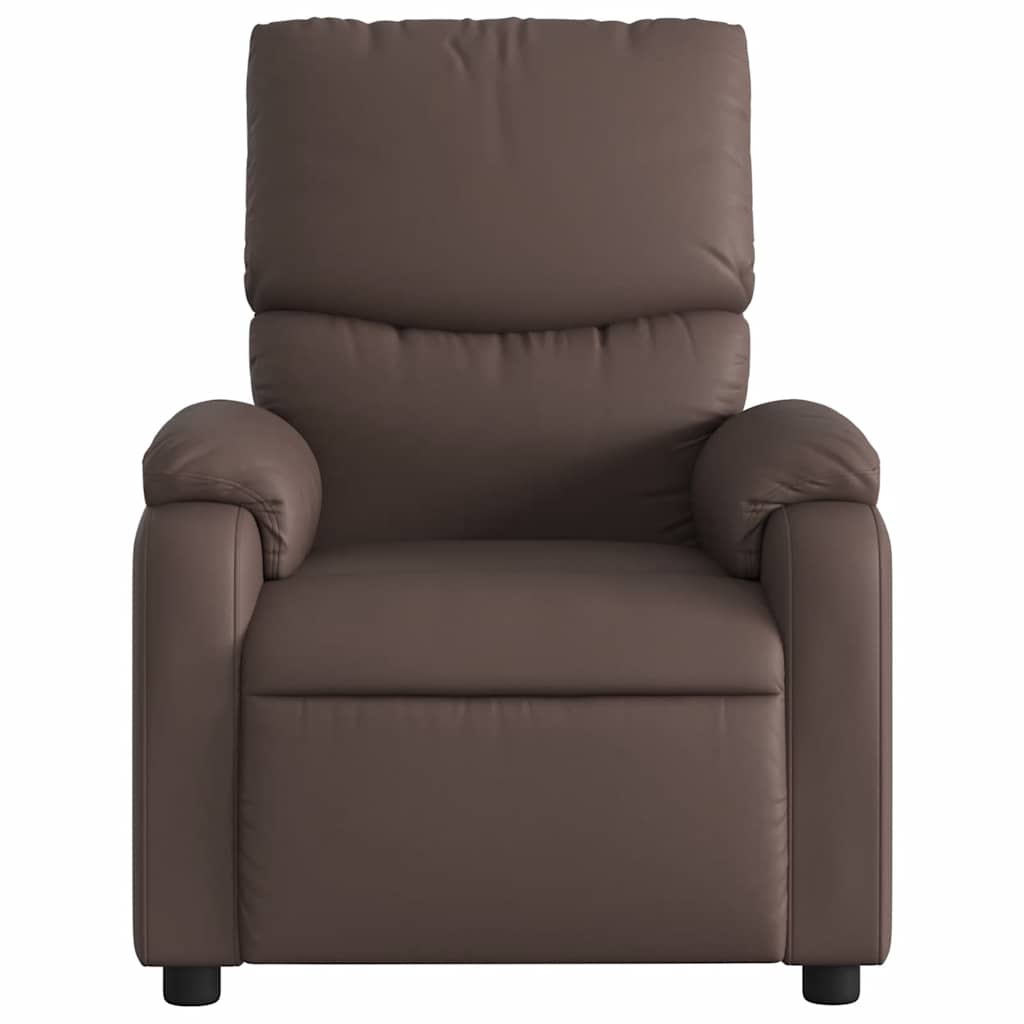 Fauteuil de massage inclinable électrique marron similicuir - XIOS