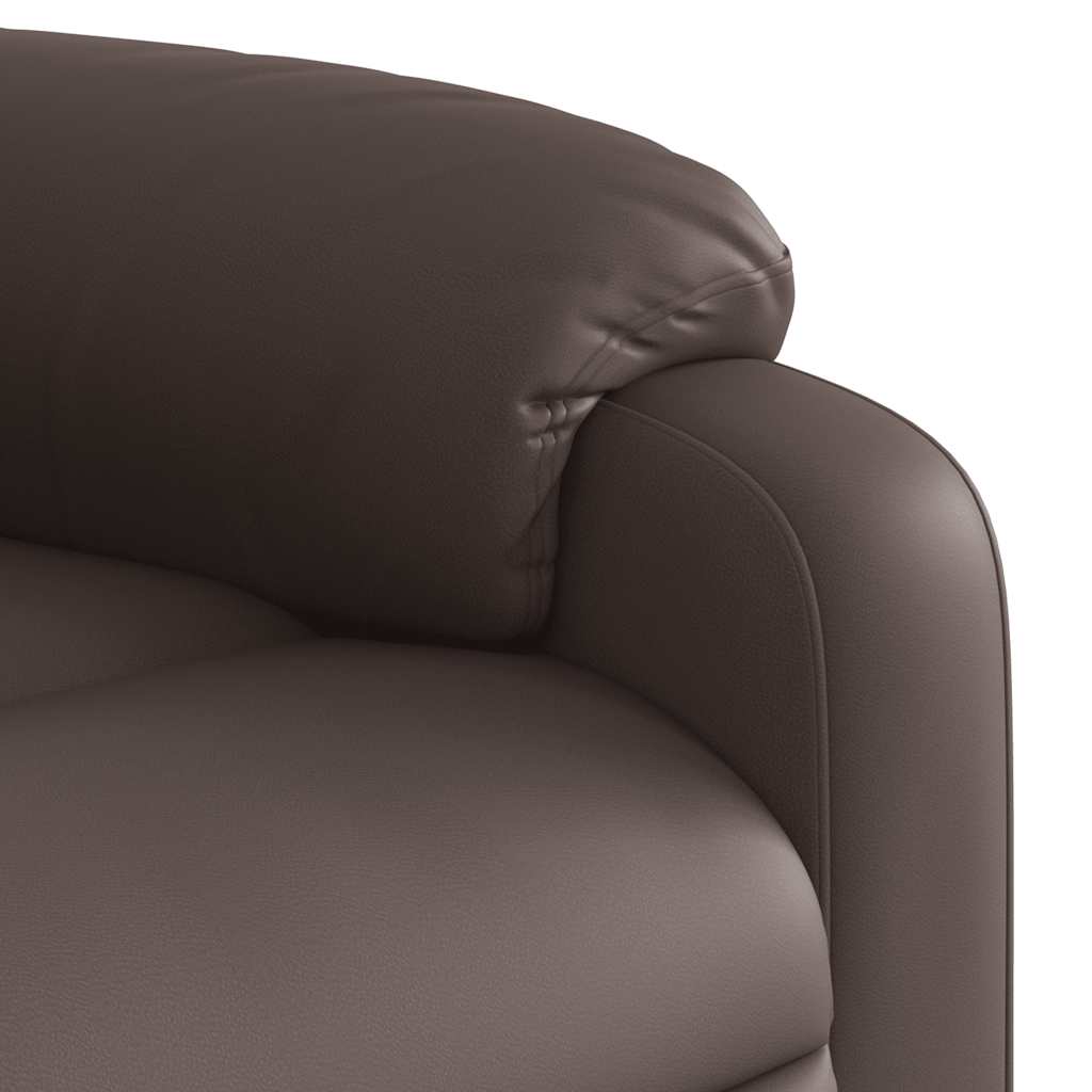 Fauteuil de massage inclinable électrique marron similicuir - XIOS
