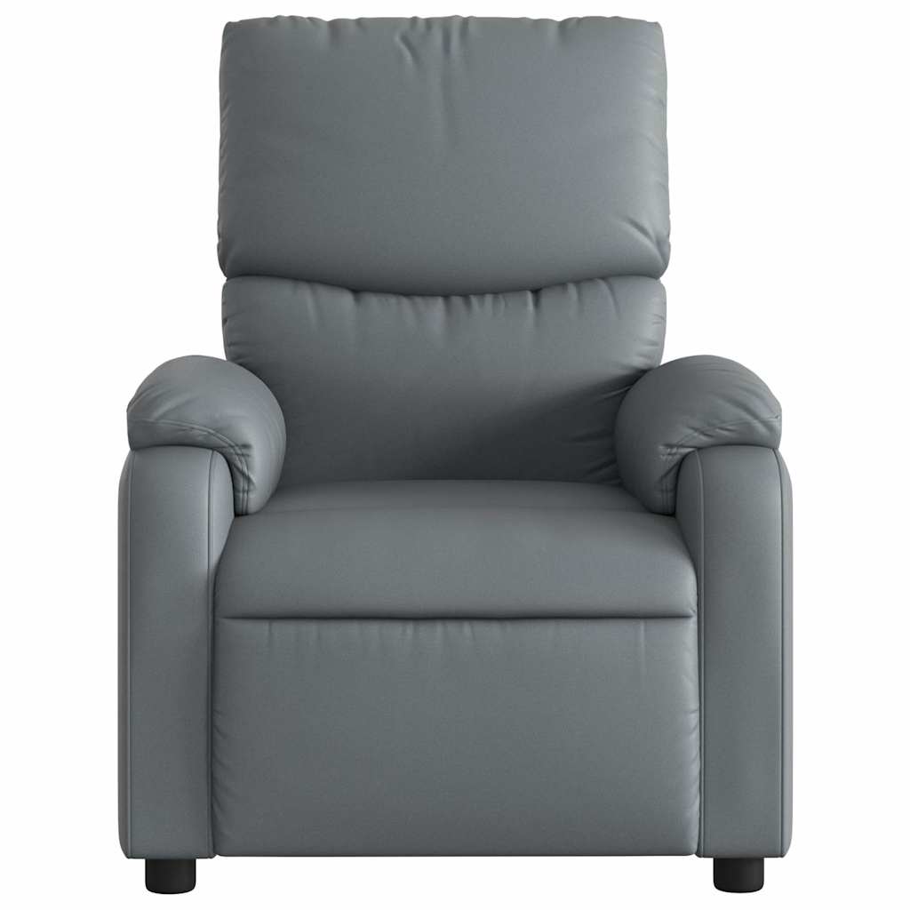 Fauteuil de massage inclinable électrique gris similicuir - XIOS