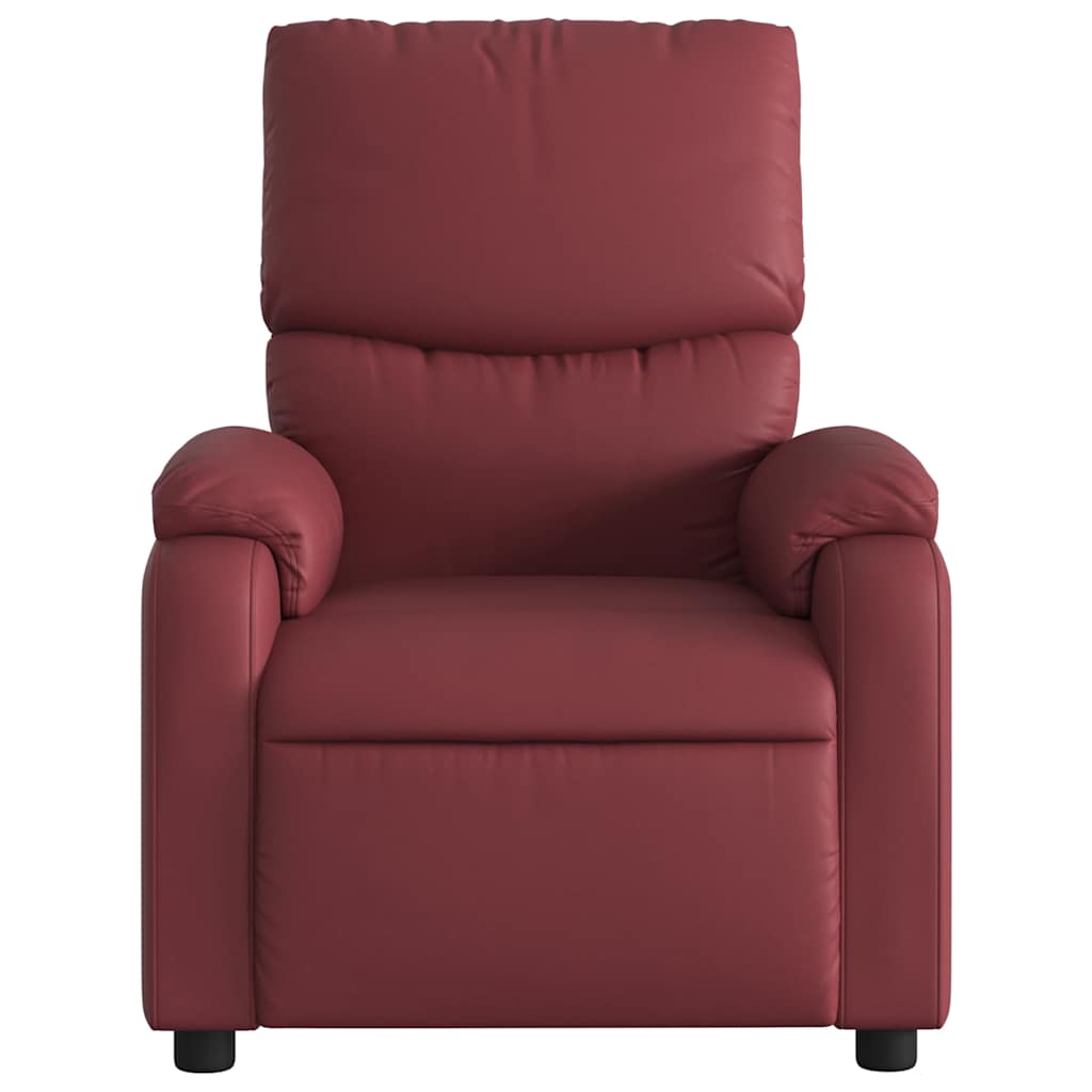 Fauteuil de massage inclinable électrique rouge bordeaux - XIOS