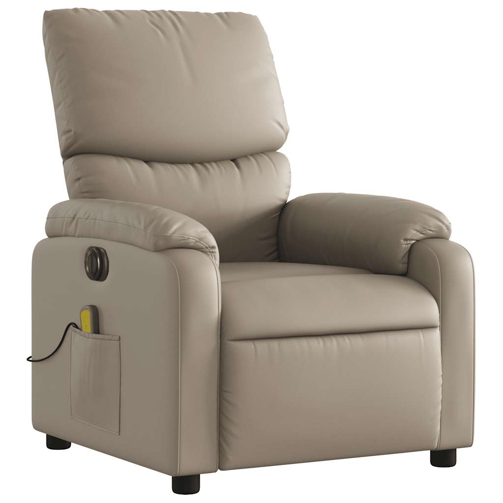 Fauteuil de massage inclinable électrique cappuccino similicuir - XIOS