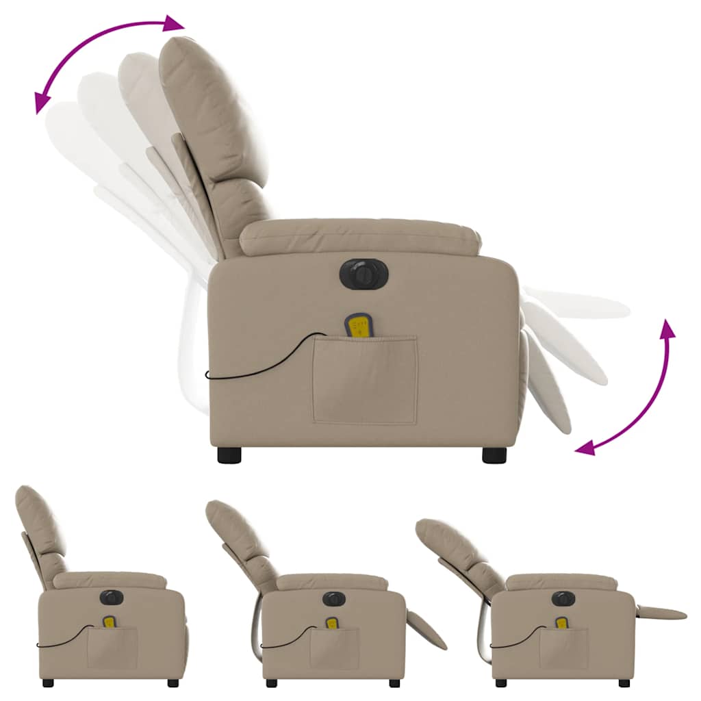 Fauteuil de massage inclinable électrique cappuccino similicuir - XIOS