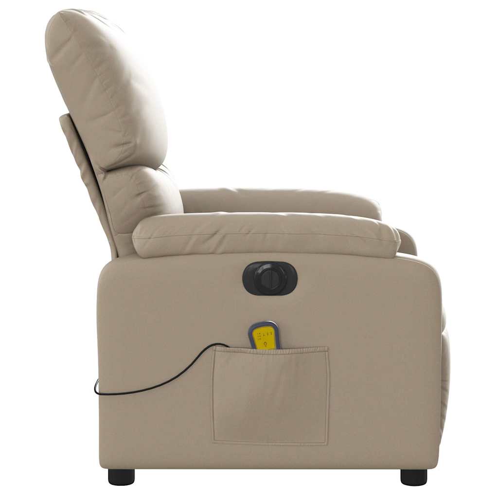 Fauteuil de massage inclinable électrique cappuccino similicuir - XIOS