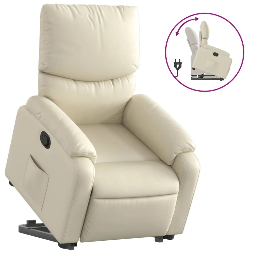 Fauteuil inclinable Crème Similicuir - XIOS