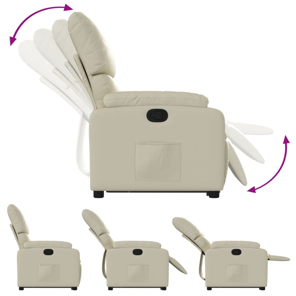 Fauteuil inclinable Crème Similicuir - XIOS