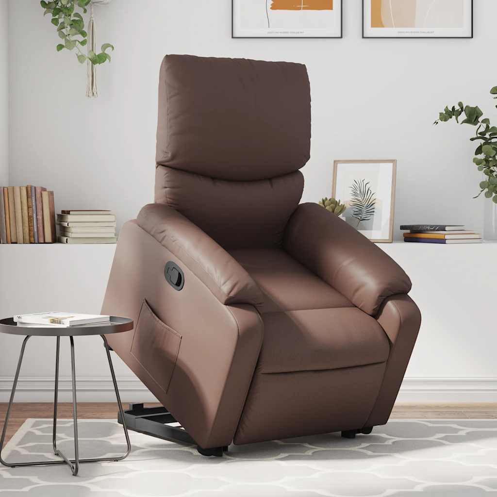 Fauteuil inclinable marron similicuir - XIOS