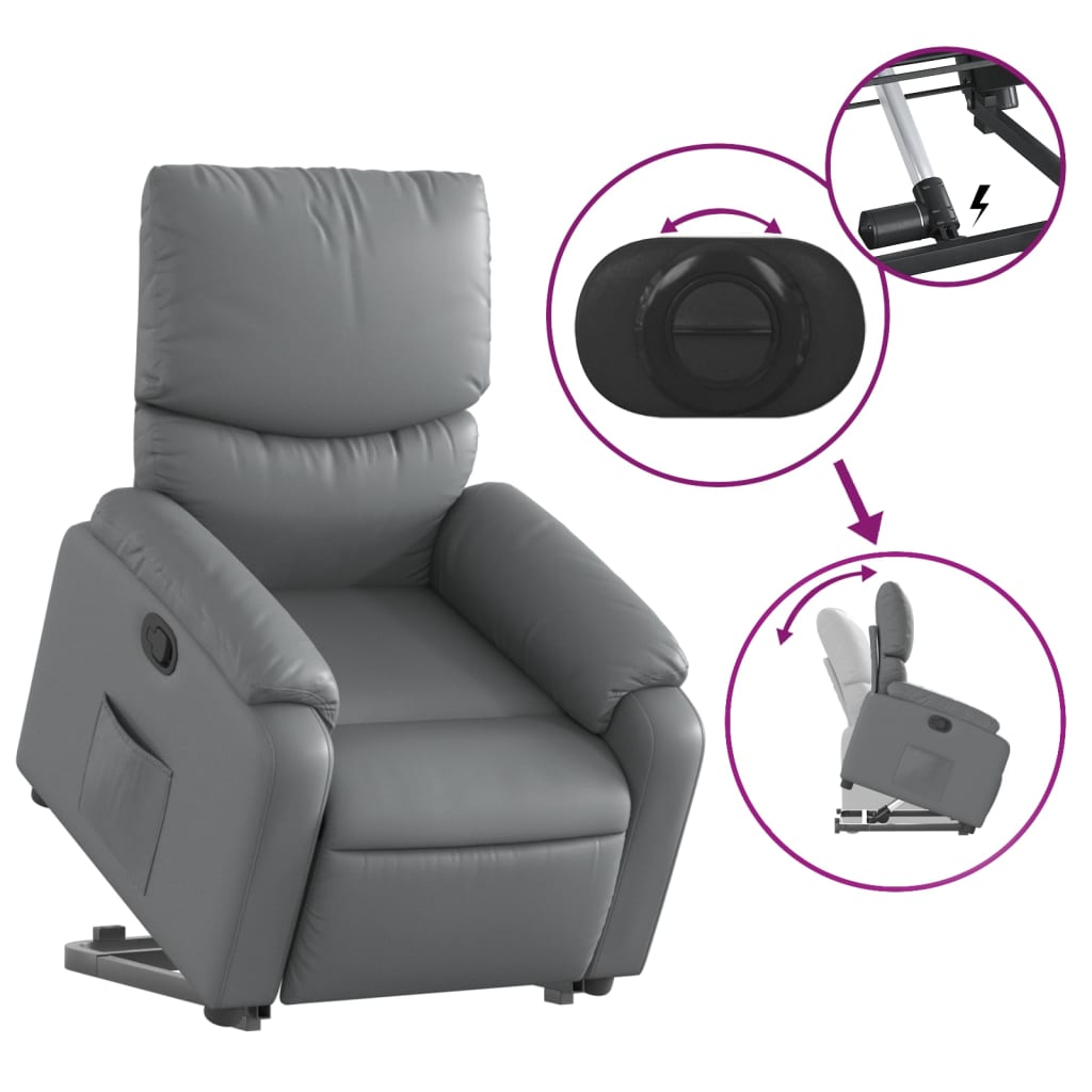 Fauteuil inclinable Gris Similicuir - XIOS