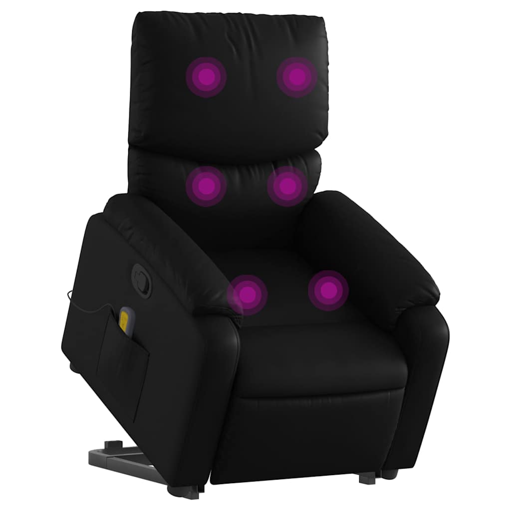 Fauteuil inclinable de massage Noir Similicuir - XIOS