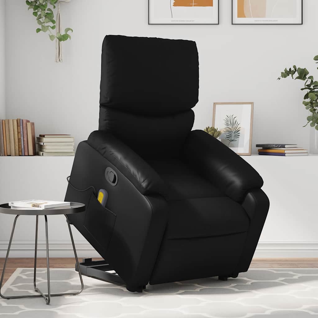 Fauteuil inclinable de massage Noir Similicuir - XIOS