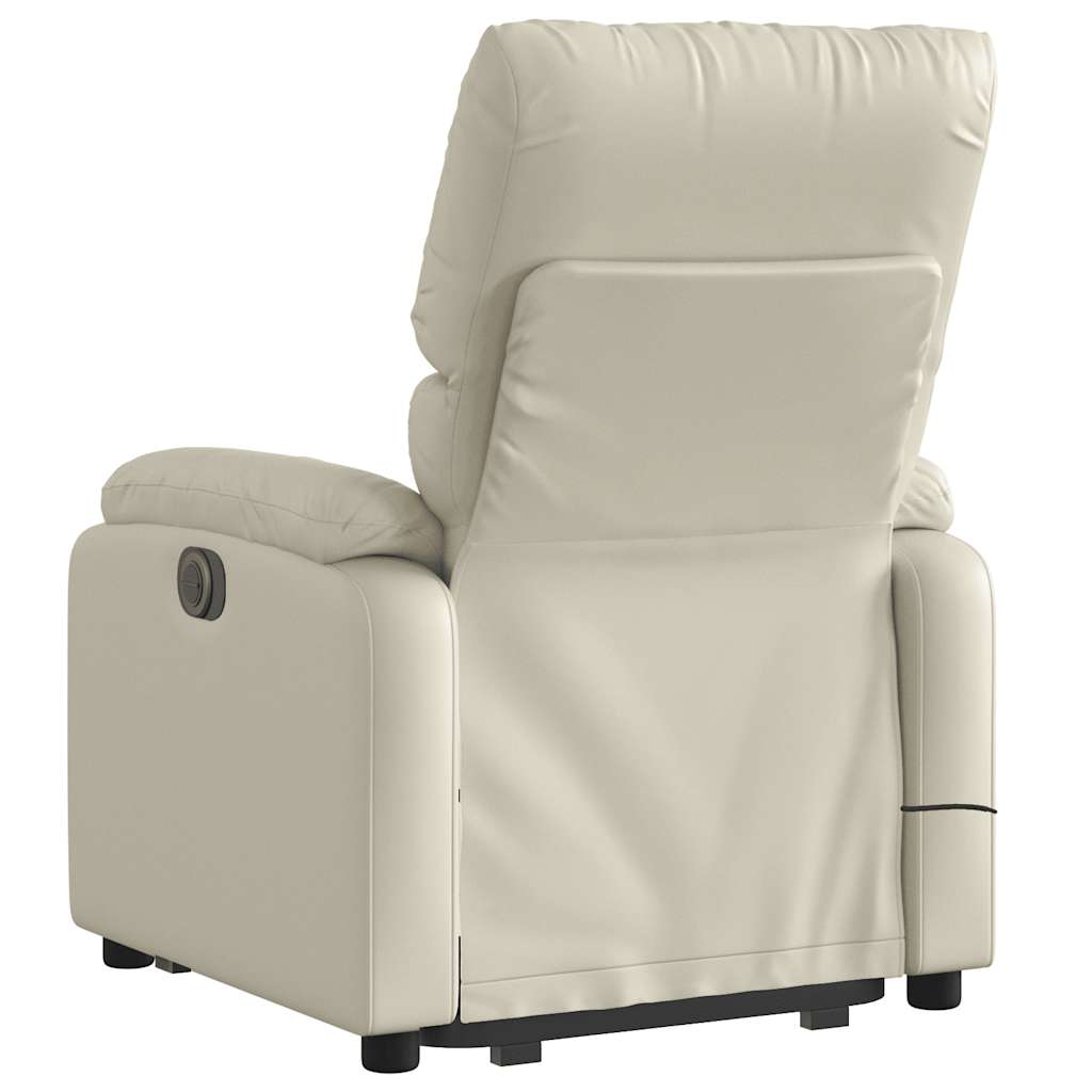 Fauteuil inclinable de massage Crème Similicuir - XIOS