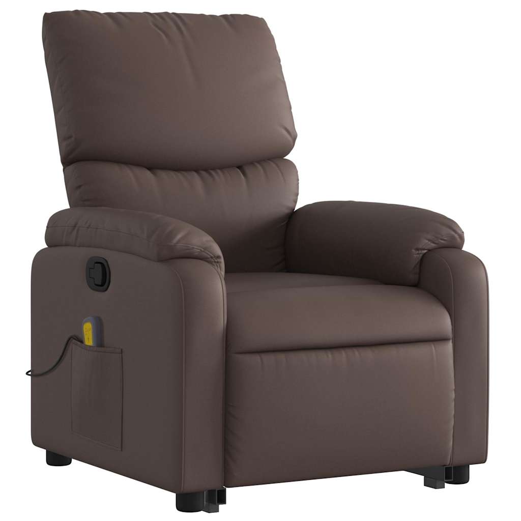 Fauteuil inclinable de massage Marron Similicuir - XIOS