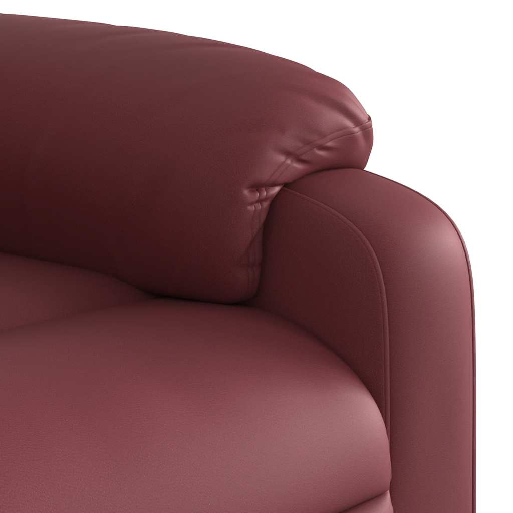 Fauteuil inclinable de massage Rouge bordeaux Similicuir - XIOS