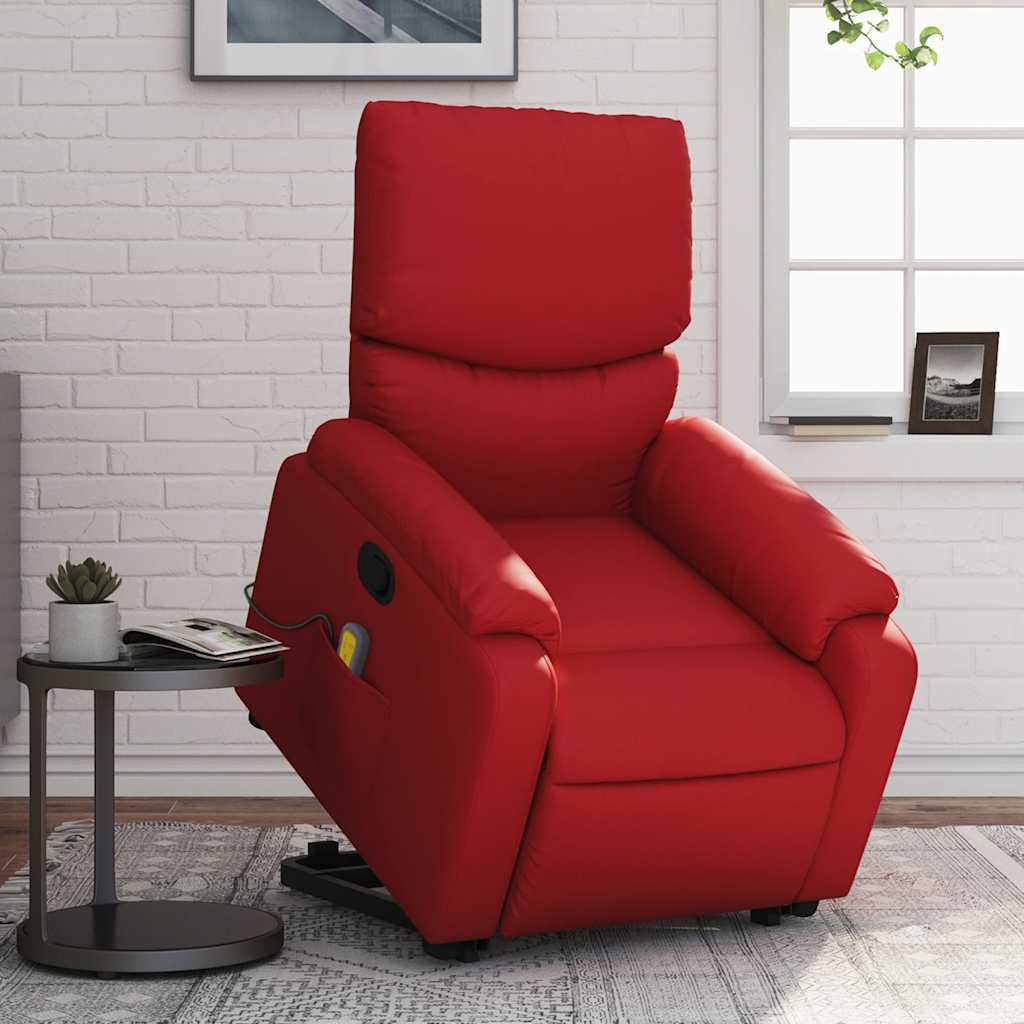 Fauteuil inclinable de massage Rouge Similicuir - XIOS