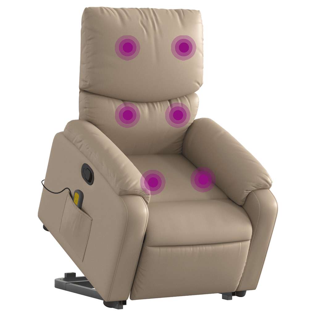 Fauteuil inclinable de massage Cappuccino Similicuir - XIOS