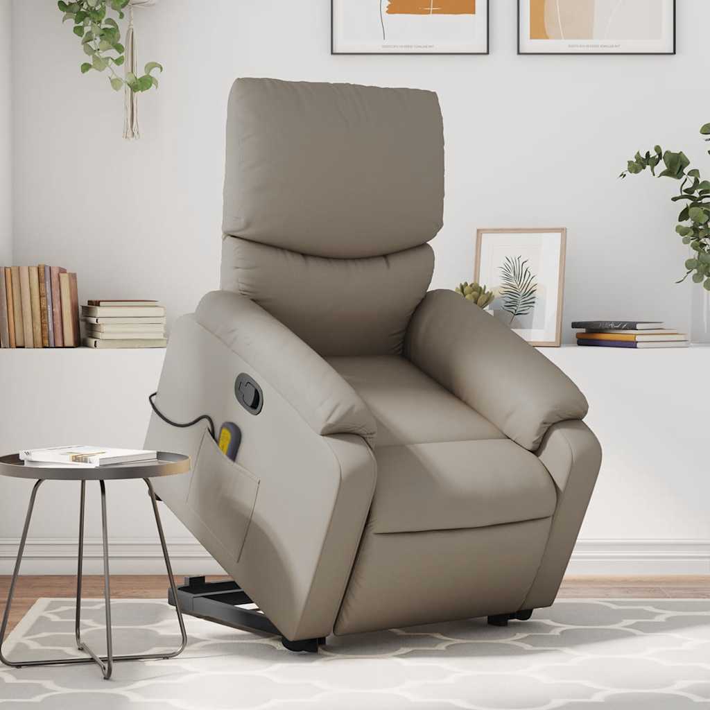 Fauteuil inclinable de massage Cappuccino Similicuir - XIOS