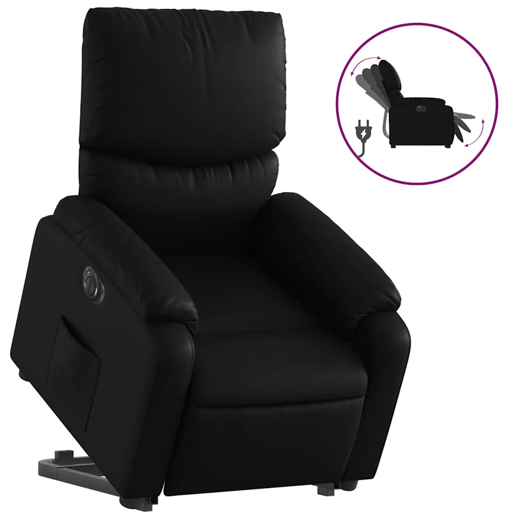 Fauteuil inclinable électrique noir similicuir - XIOS