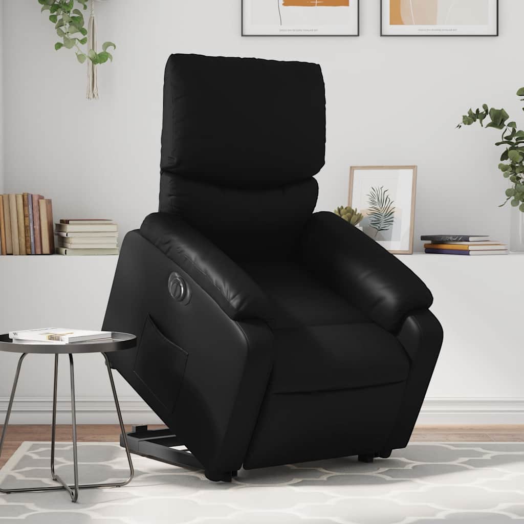 Fauteuil inclinable électrique noir similicuir - XIOS