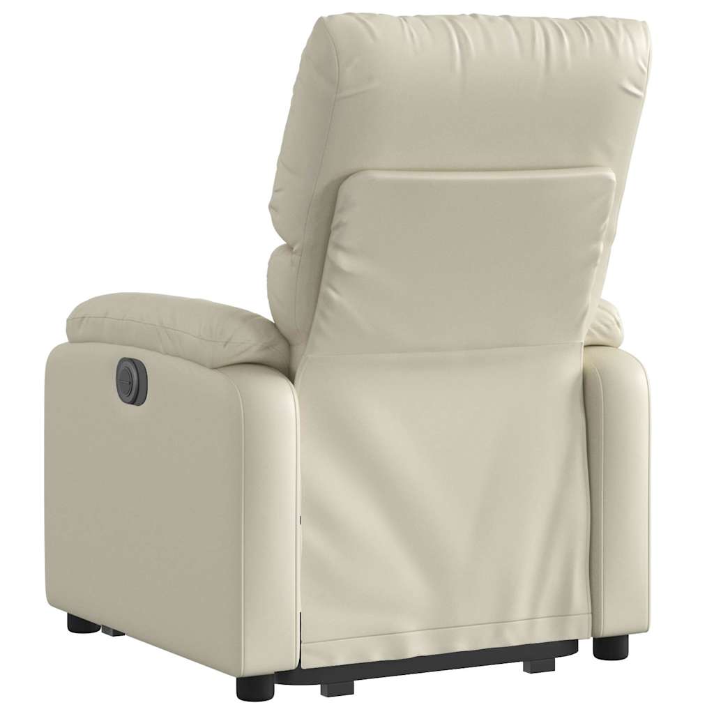 Fauteuil inclinable électrique crème similicuir - XIOS