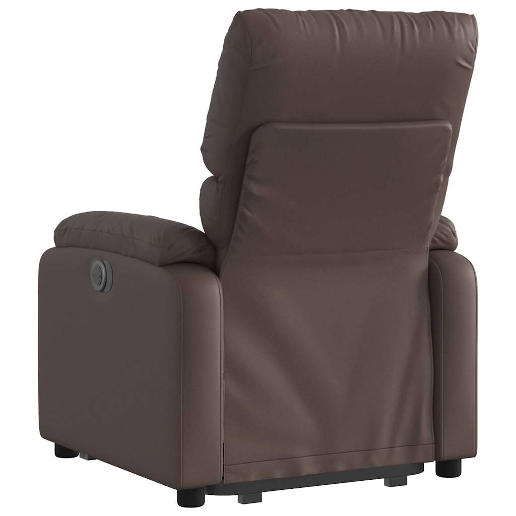 Fauteuil inclinable électrique marron similicuir - XIOS