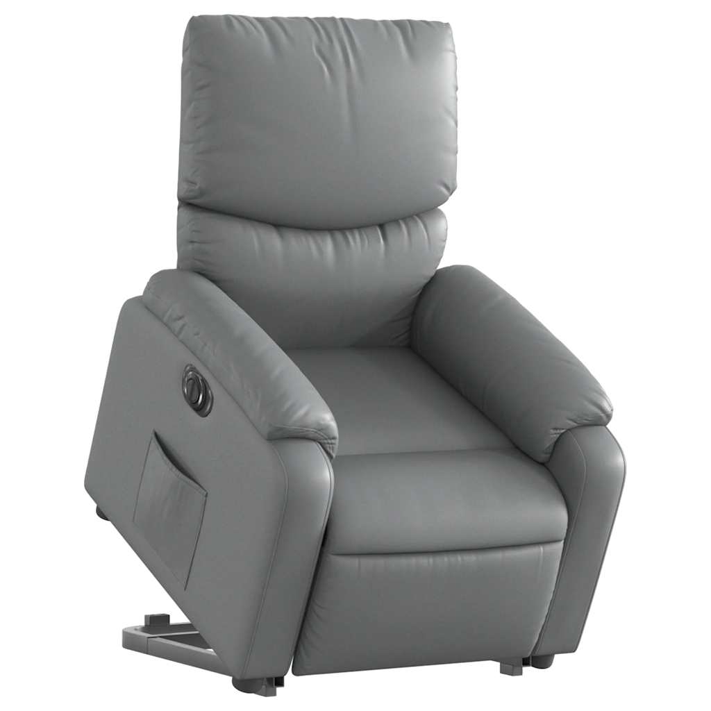 Fauteuil inclinable électrique gris similicuir - XIOS