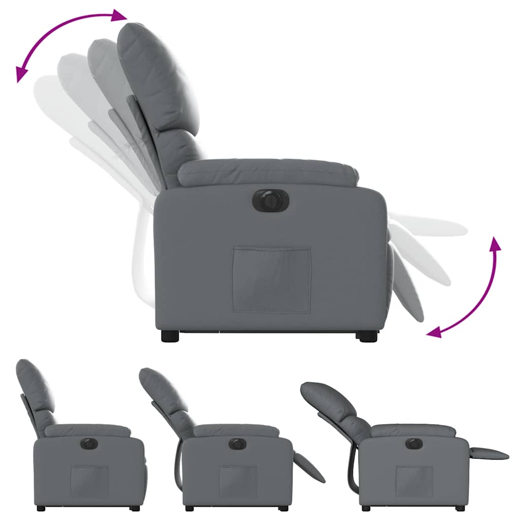 Fauteuil inclinable électrique gris similicuir - XIOS