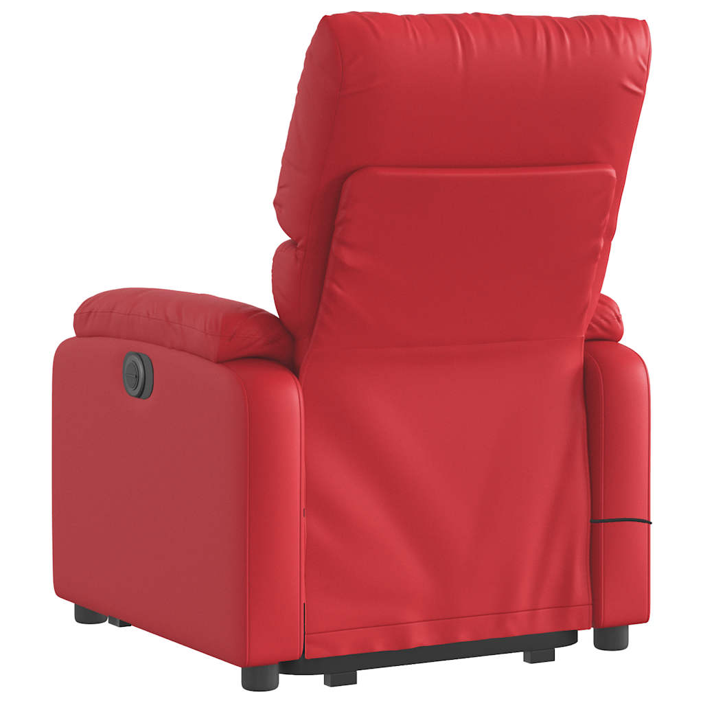 Fauteuil inclinable électrique rouge similicuir - XIOS