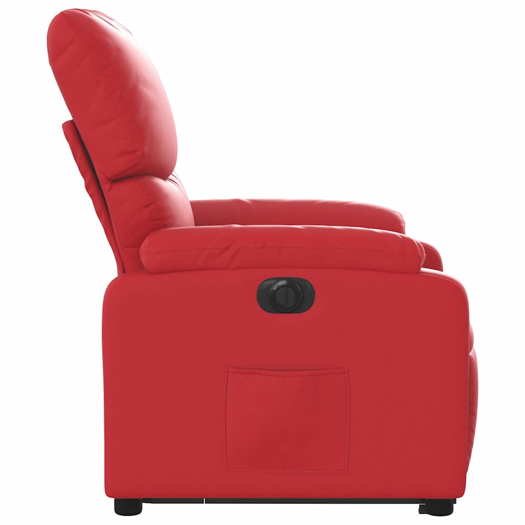 Fauteuil inclinable électrique rouge similicuir - XIOS