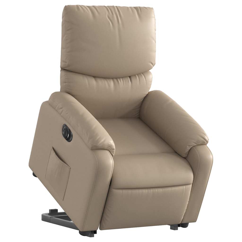 Fauteuil inclinable électrique cappuccino similicuir