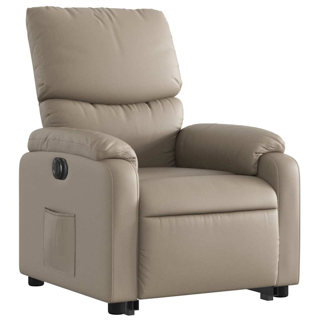 Fauteuil inclinable électrique cappuccino similicuir - XIOS