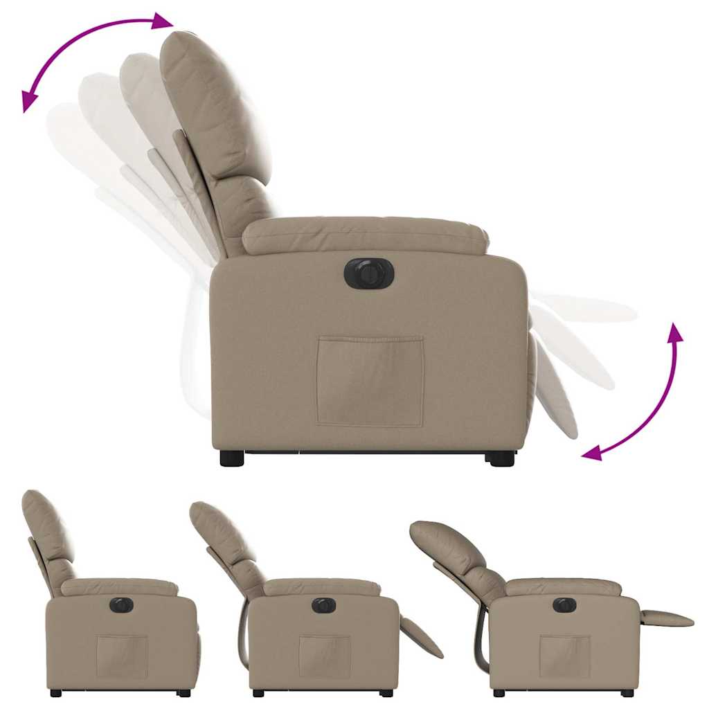Fauteuil inclinable électrique cappuccino similicuir - XIOS