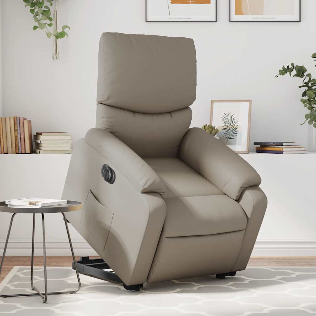 Fauteuil inclinable électrique cappuccino similicuir - XIOS