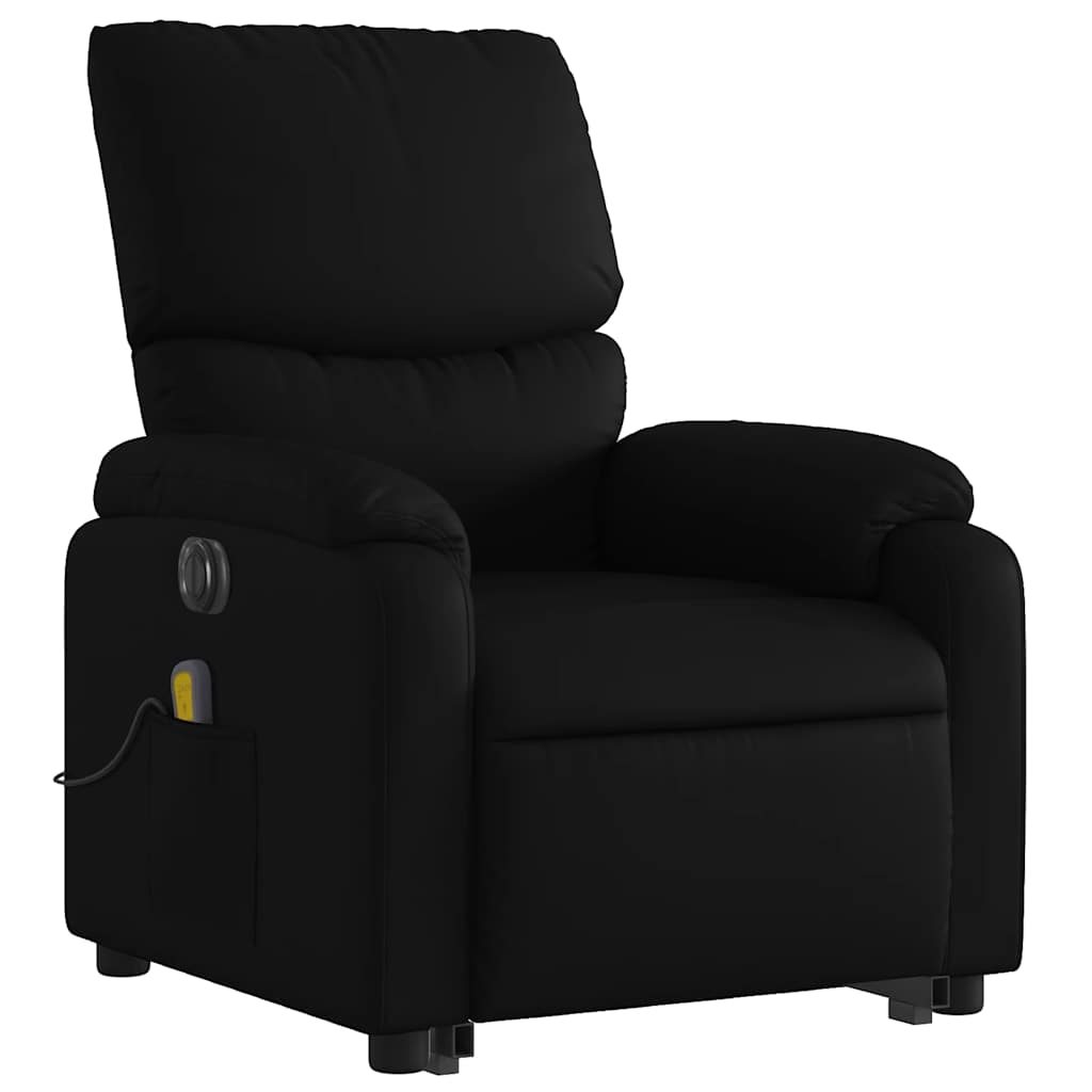 Fauteuil inclinable de massage électrique noir similicuir