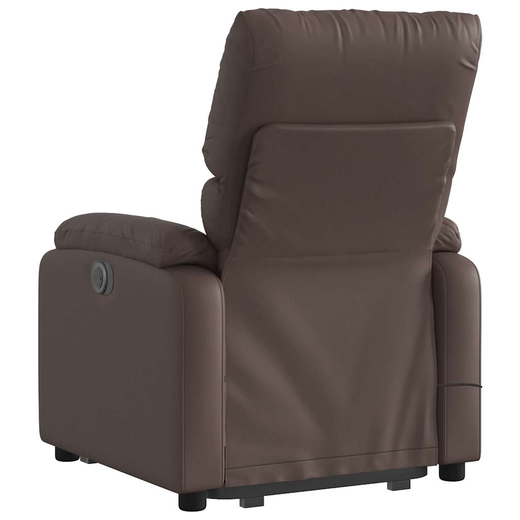 Fauteuil inclinable de massage électrique marron similicuir - XIOS