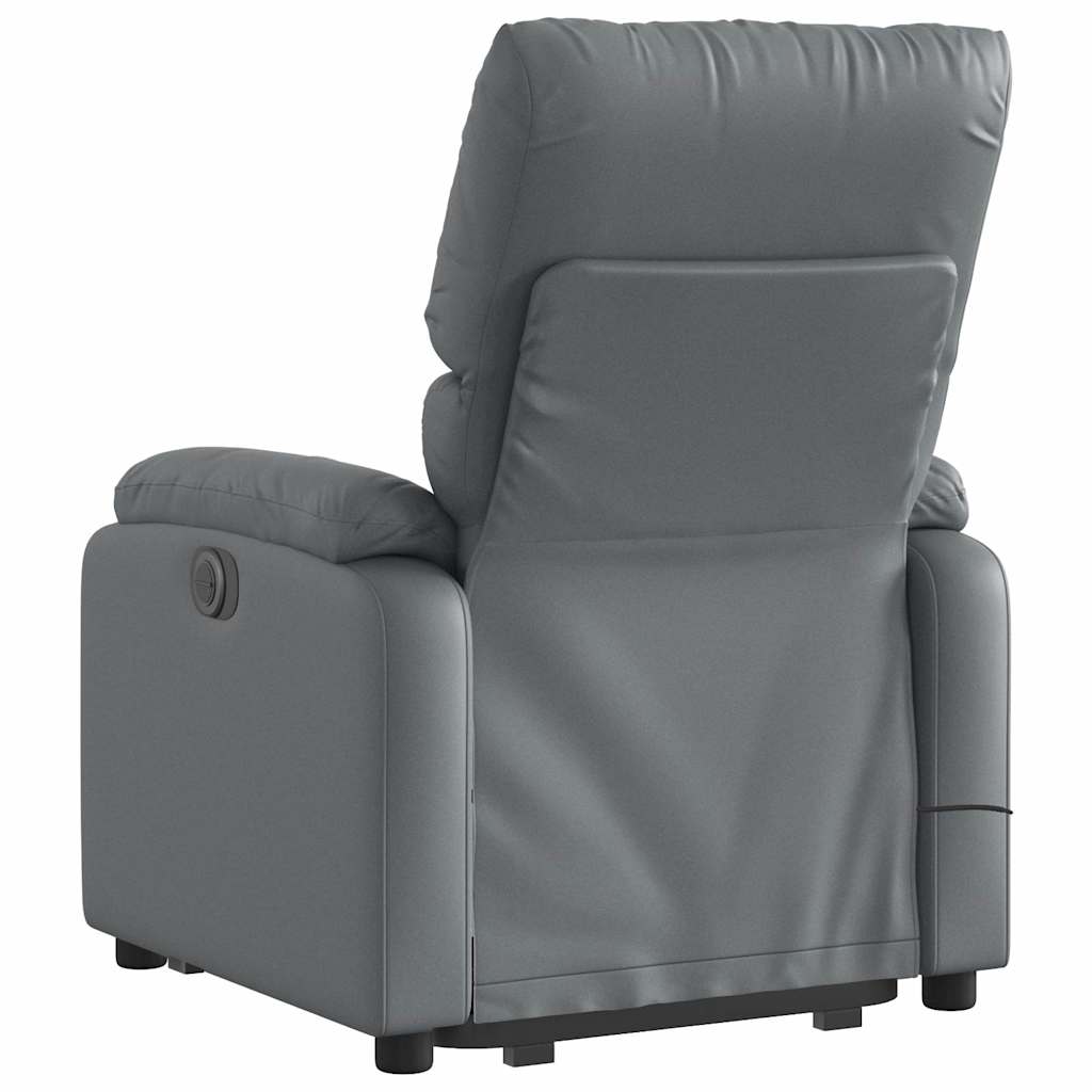 Fauteuil inclinable de massage électrique gris similicuir - XIOS