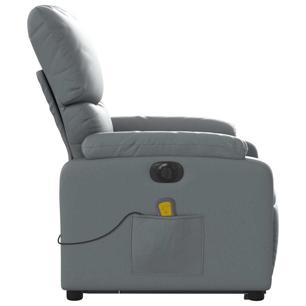 Fauteuil inclinable de massage électrique gris similicuir